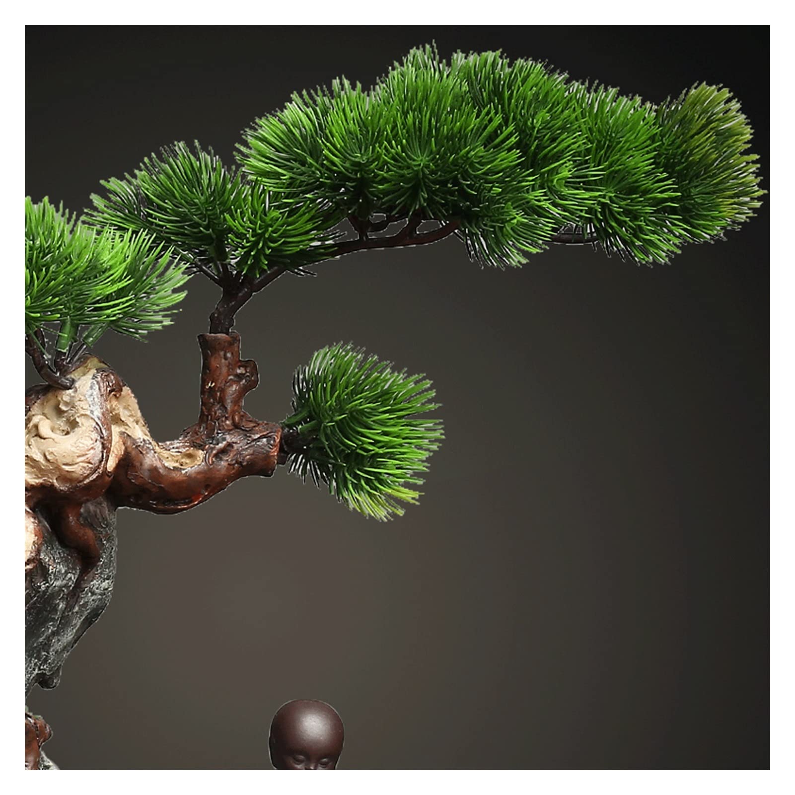 Sztuczne Bonsai 8 cali sztuczna sosna Bonsai, realistyczna dekoracja ze sztucznych roślin, sztuczne rośliny doniczkowe, do ekspozycji na biurku, dekoracje do ogrodu Zen Sztuczne dekoracje roślinne