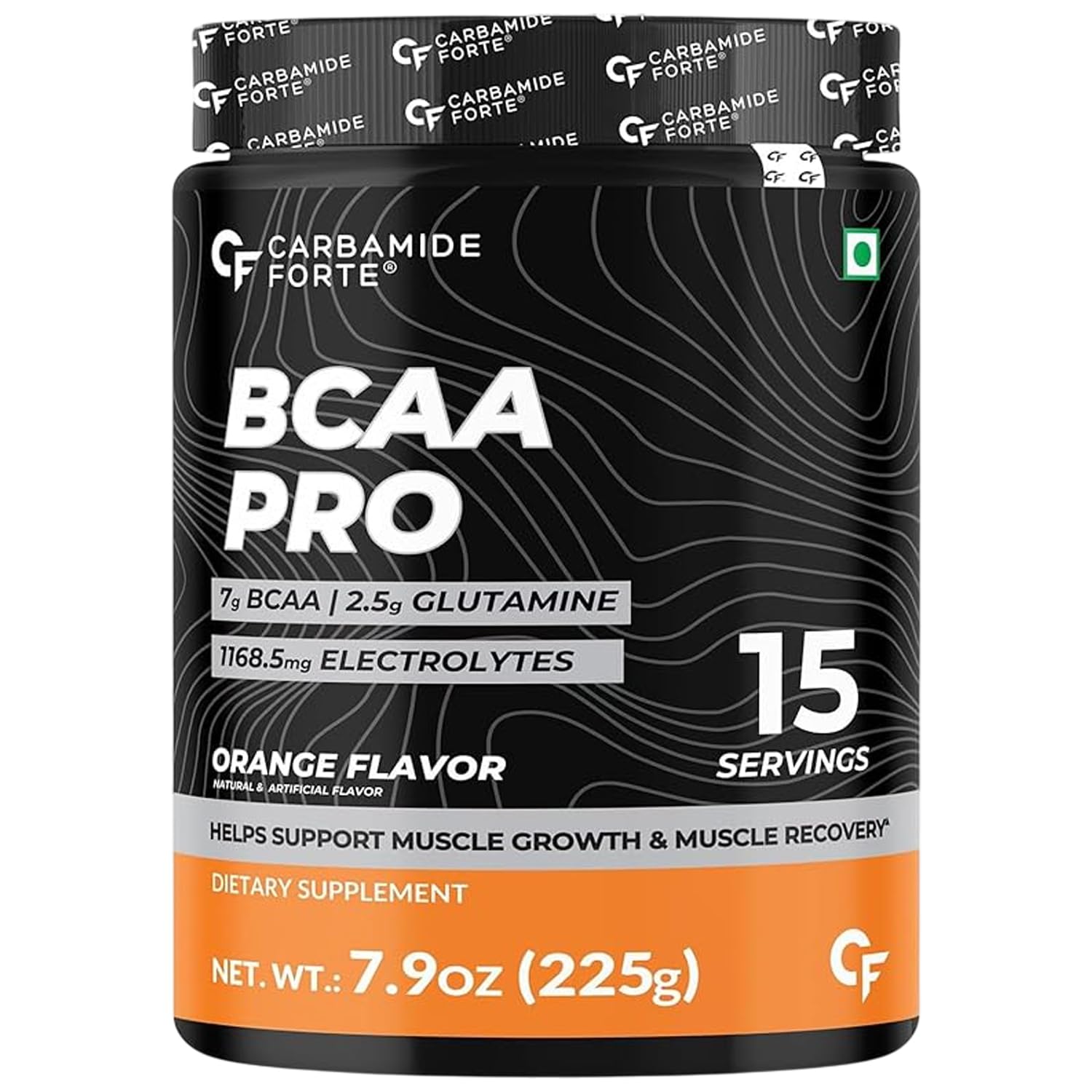 BCAA Pro Supplement Powder | BCAA Supplement Powder with L-Glutamine & L-Citrulline | Intra Workout Supplement for Men & Women | Orange Flavour - 225g