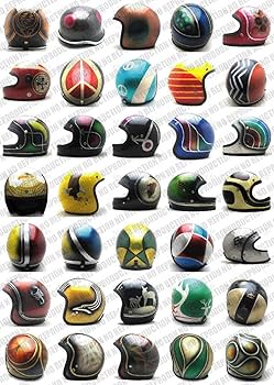 Amazon.co.jp: VINTAGE HELMET POSTER（ビンテージヘルメット