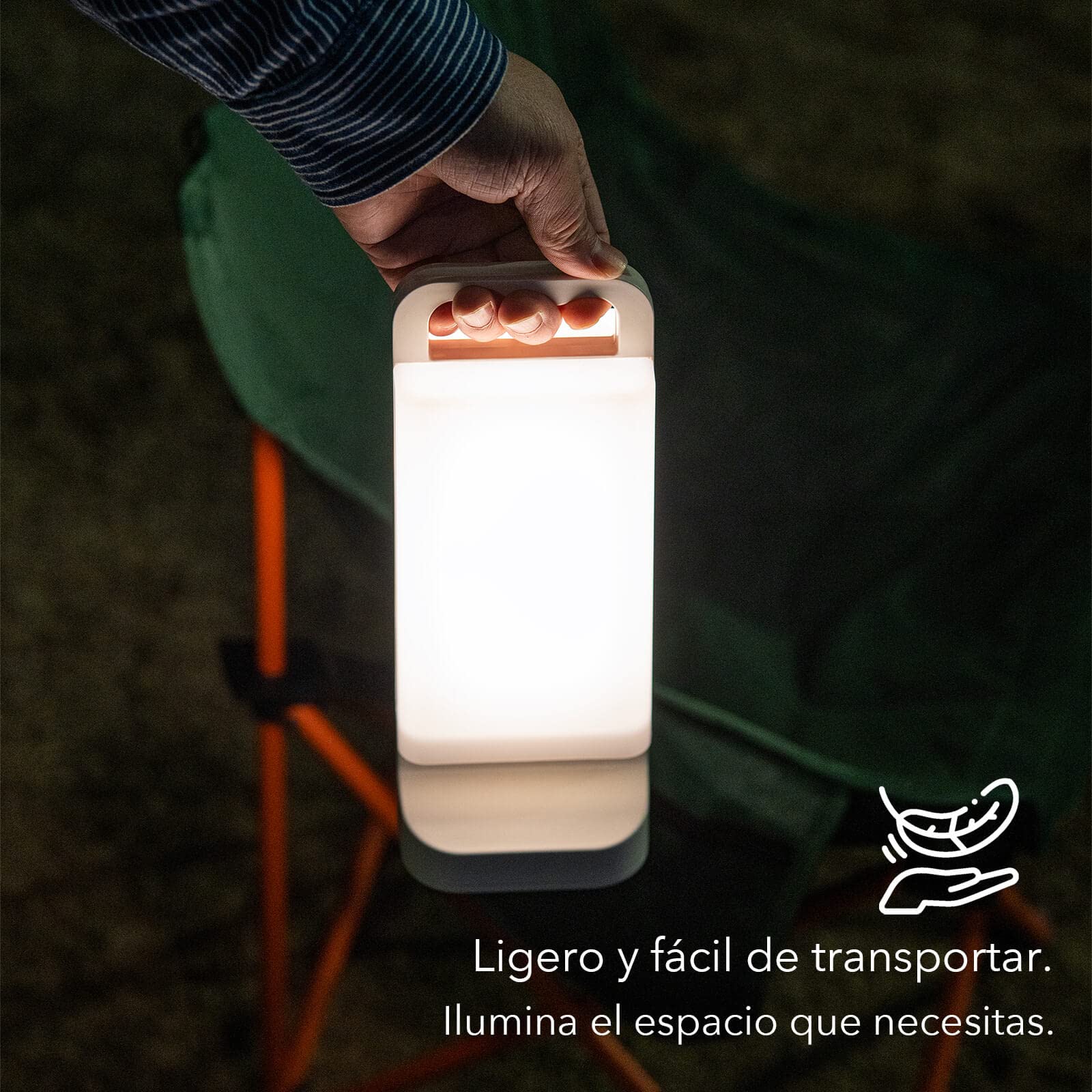 Lepwings Linterna Solar Recargable, 6000mAh Lámpara de Camping LED Solar con Control Táctil, Linterna con Batería para Acampar, Emergencias, Senderismo, Pesca y Cortes de Energía, Pack de 1