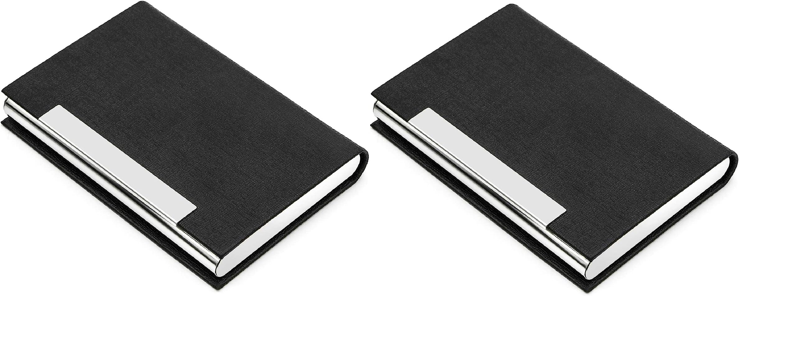 VOGARD Business Card Holder, Business Card Case Professional PU Leather & Stainless Steel Multi Card Case,Business Card Holder Wallet Credit Card ID Case/Holder for Men & Women. Black Pack 2 (B0C8DD9T81) Amazon Price History, Amazon Price Tracker