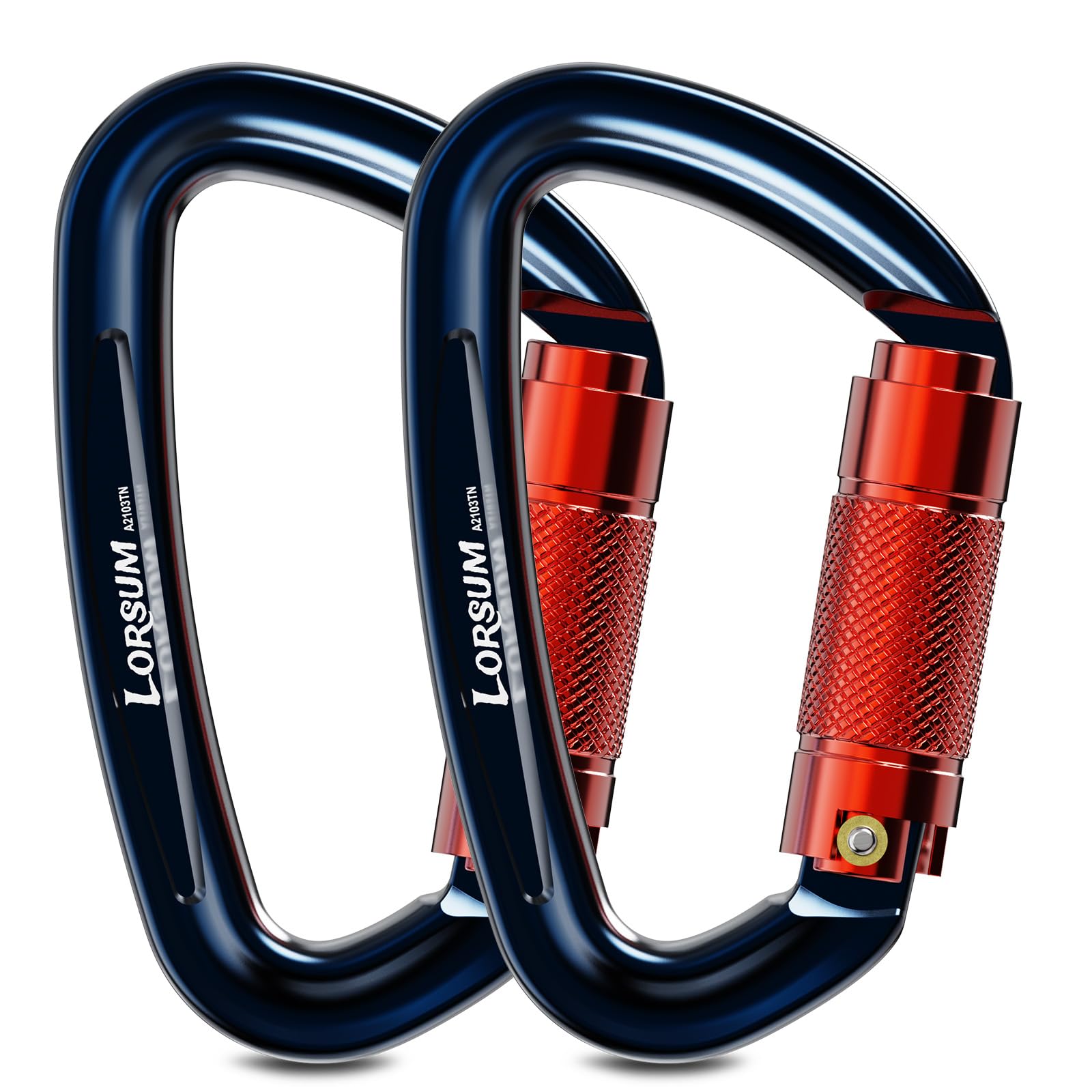 Moschettone autobloccante da 26 KN / 5000 libbre moschettone, grandi moschettoni per arrampicata, campeggio, amaca, salvataggio, serratura a D a forma di D