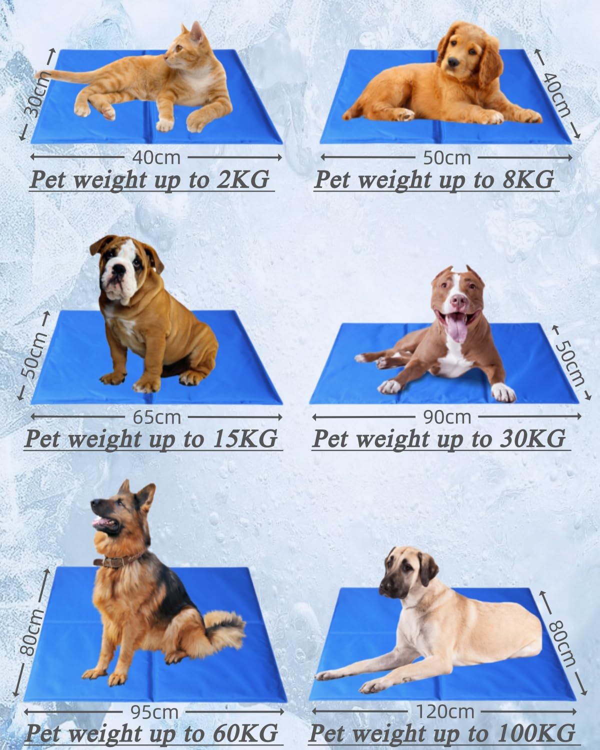 Alfombrilla Refrescante Perro con Gel No Tóxico, Cama Refrescante Gatos Verano, Manta Fria Auto Refrigerante para Mascotas Duradera y Resistente a los arañazos(Camuflaje,40x50cm)