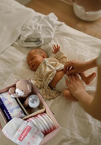Miniatura 3 de Organizador de pañales para bebé, cesta de bebé para baby shower, cesta de almacenamiento de guardería y organizador de automóvil para pañales,