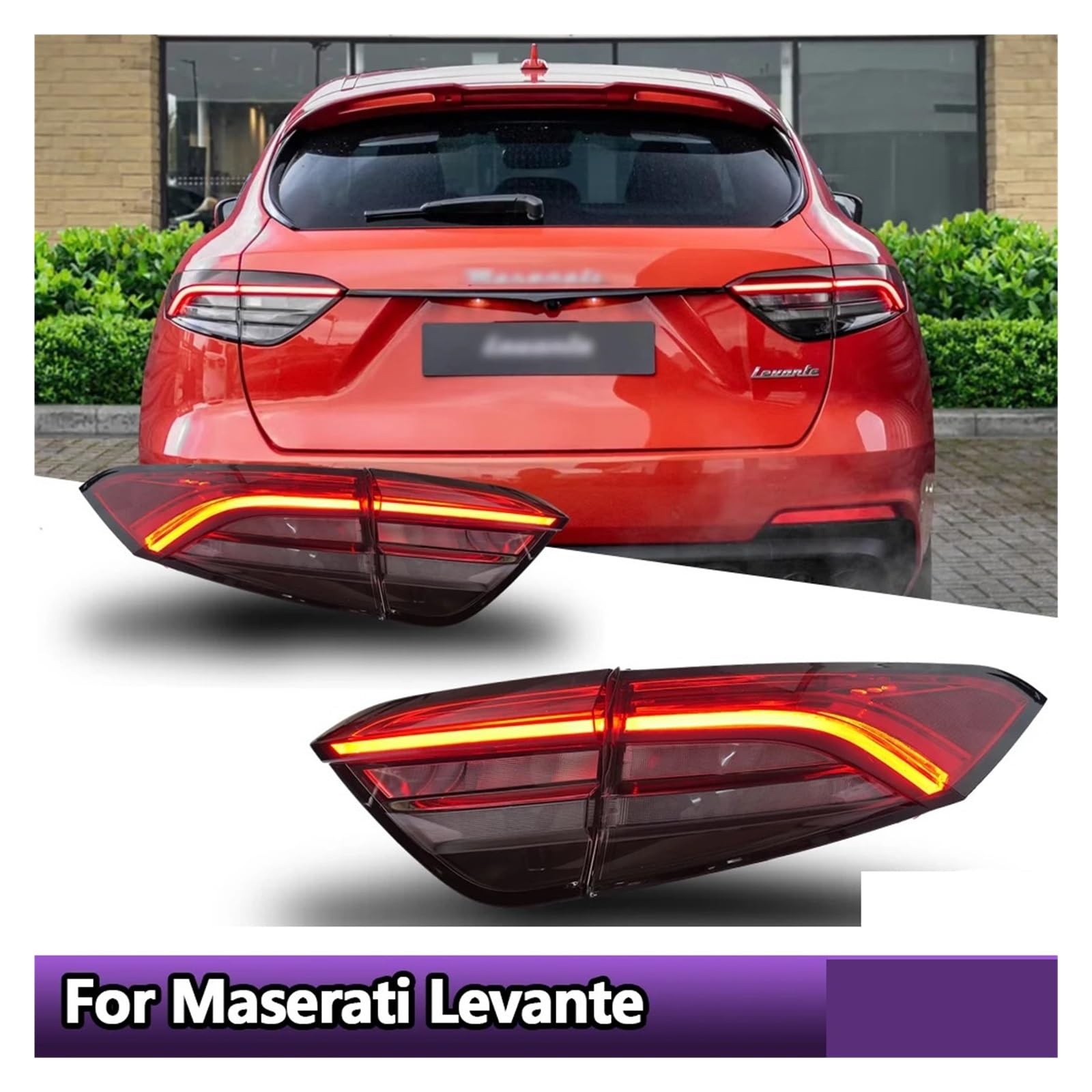 Car Lights Compatible With Maserati Levante Taillight 2017-2020 Tail Lamps Rear Turn Signal Brake Lights Car Accessories — view 2