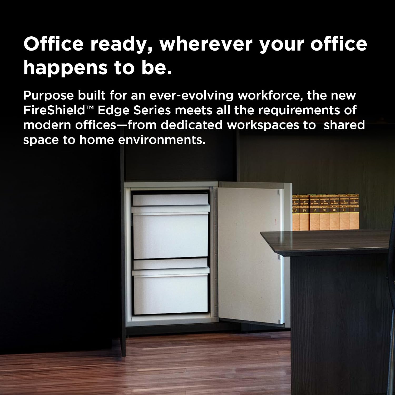 FireKing FireShield Edge Series - 1 Hour Fire-Rated Storage Cabinet - Platinum Shared Storage Cabinet for Home or Office - Made in The USA Fire Safe Cabinets
