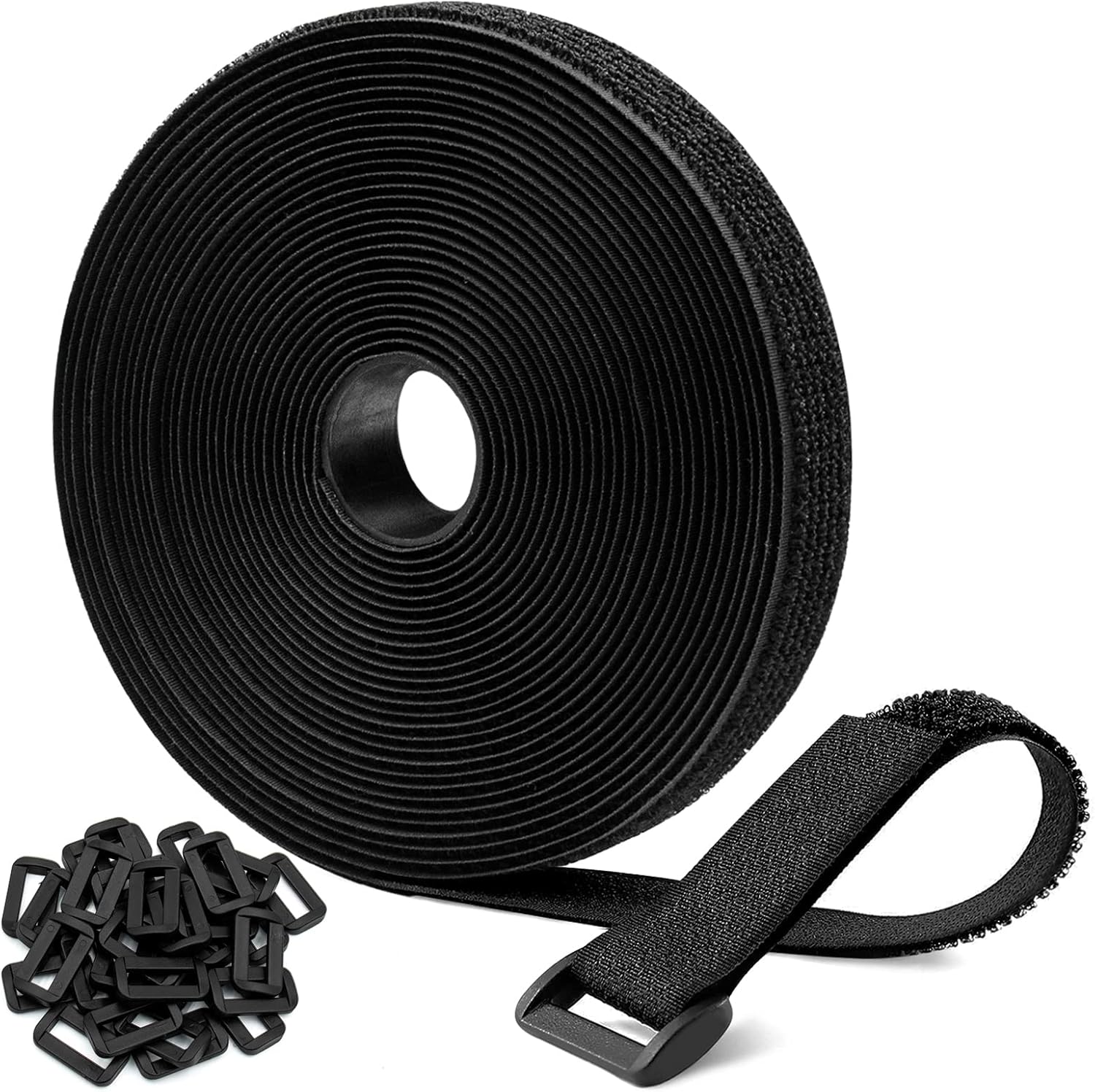 Adjustable Cable Straps 8m with 30 Buckles, FreeCut Length Cable Ties