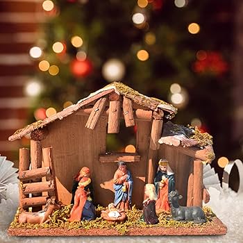 Amazon.co.jp: 安定した、クリスマスのキリスト降誕のシーンで設定され