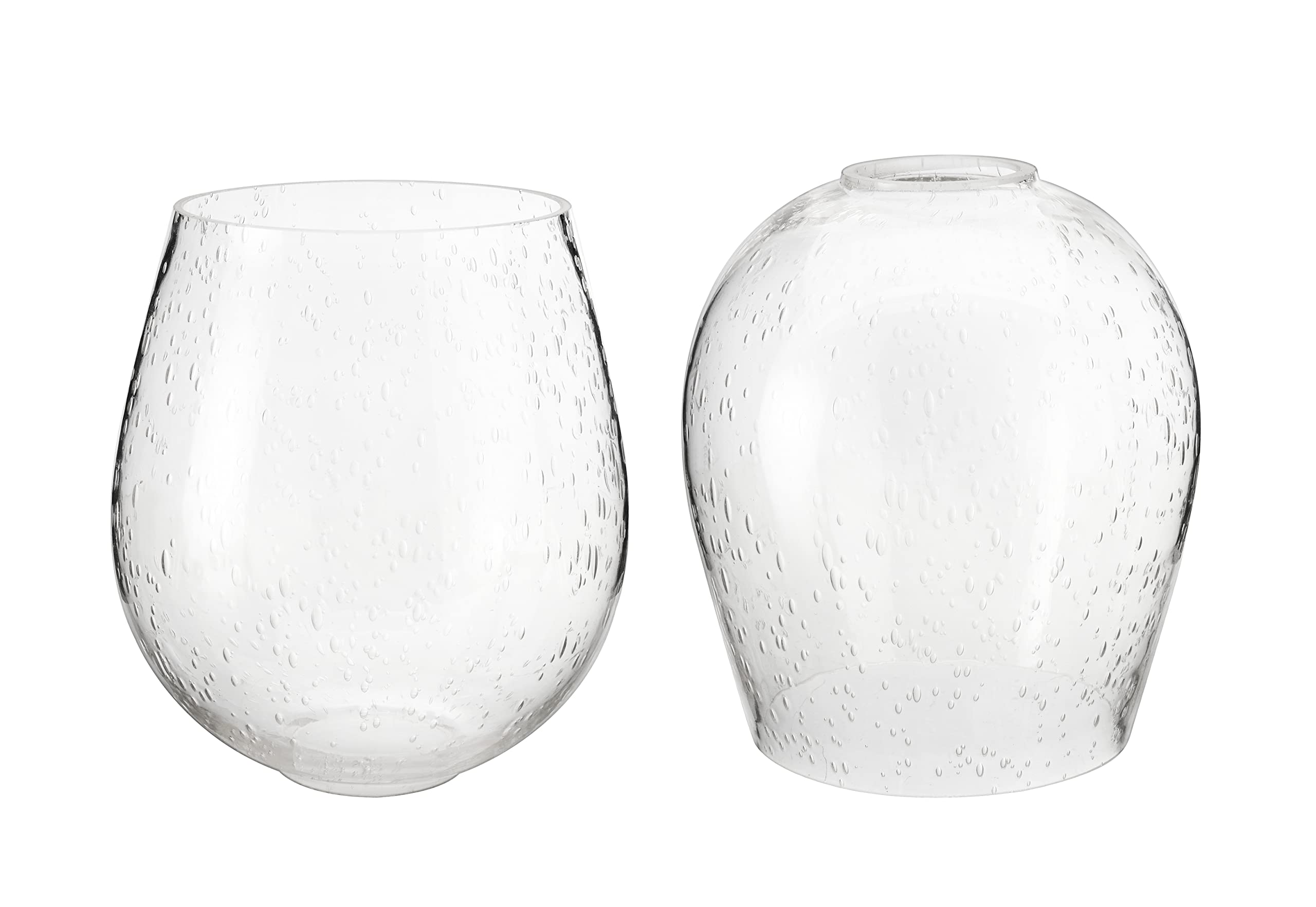 aspen creative 23612-02, seeded barrel glass shade, 5-1/2" d x 6-1/8" h/center hole:45mm, pack of 2