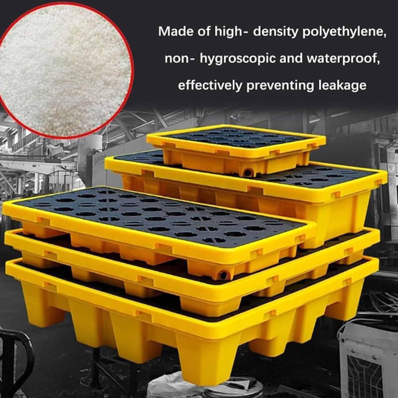Industrielle Trommel-Spill-Containment-Palette für den Arbeitsplatz, sicher, schwer, einfach zu montieren, ideal für Chemikalien und Gefahrstoffe