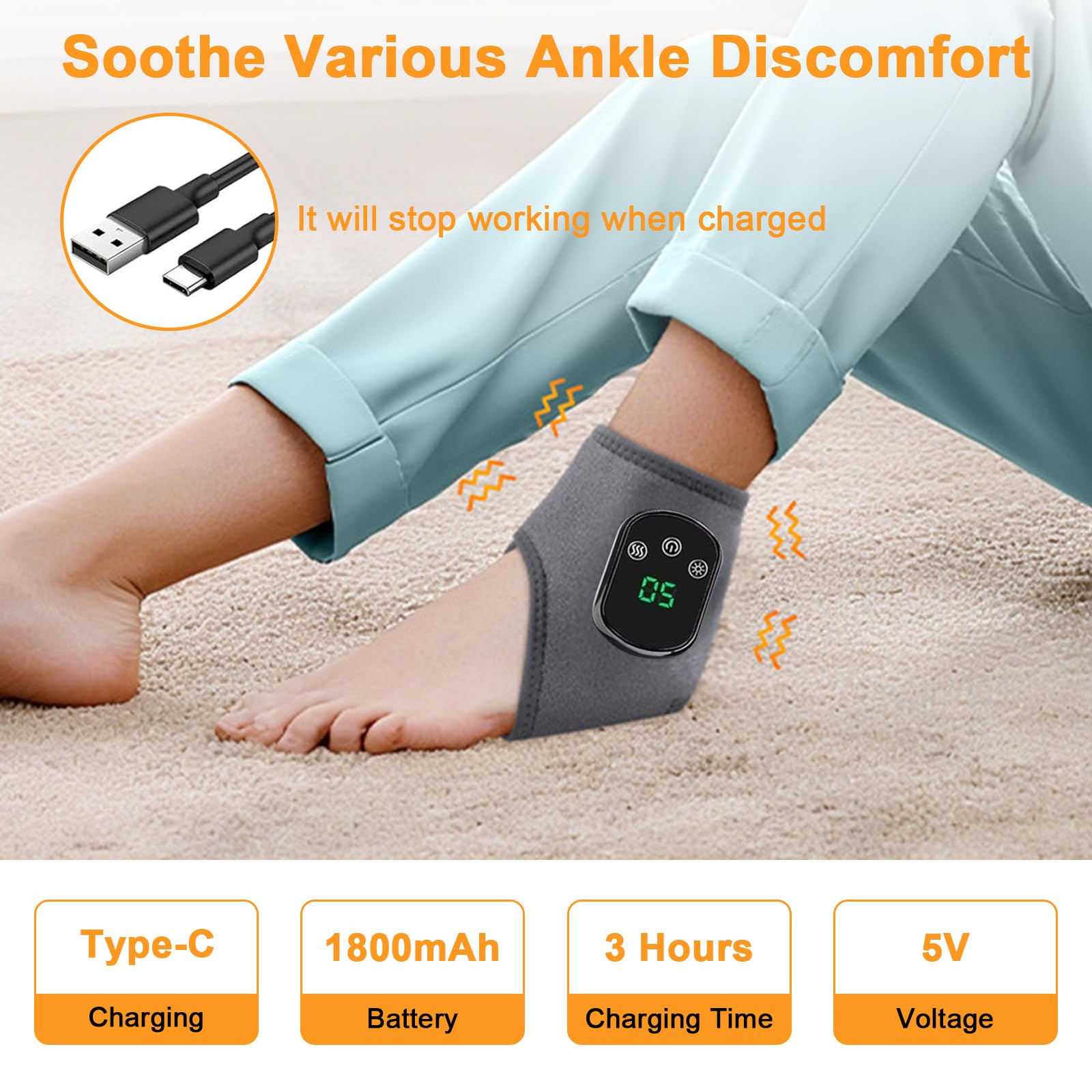 JIMACRO Masajeador de Pies, Masajeador Pies Electrico, Foot Massager Para Tobillo, Talón, Planta del Pie, Arco