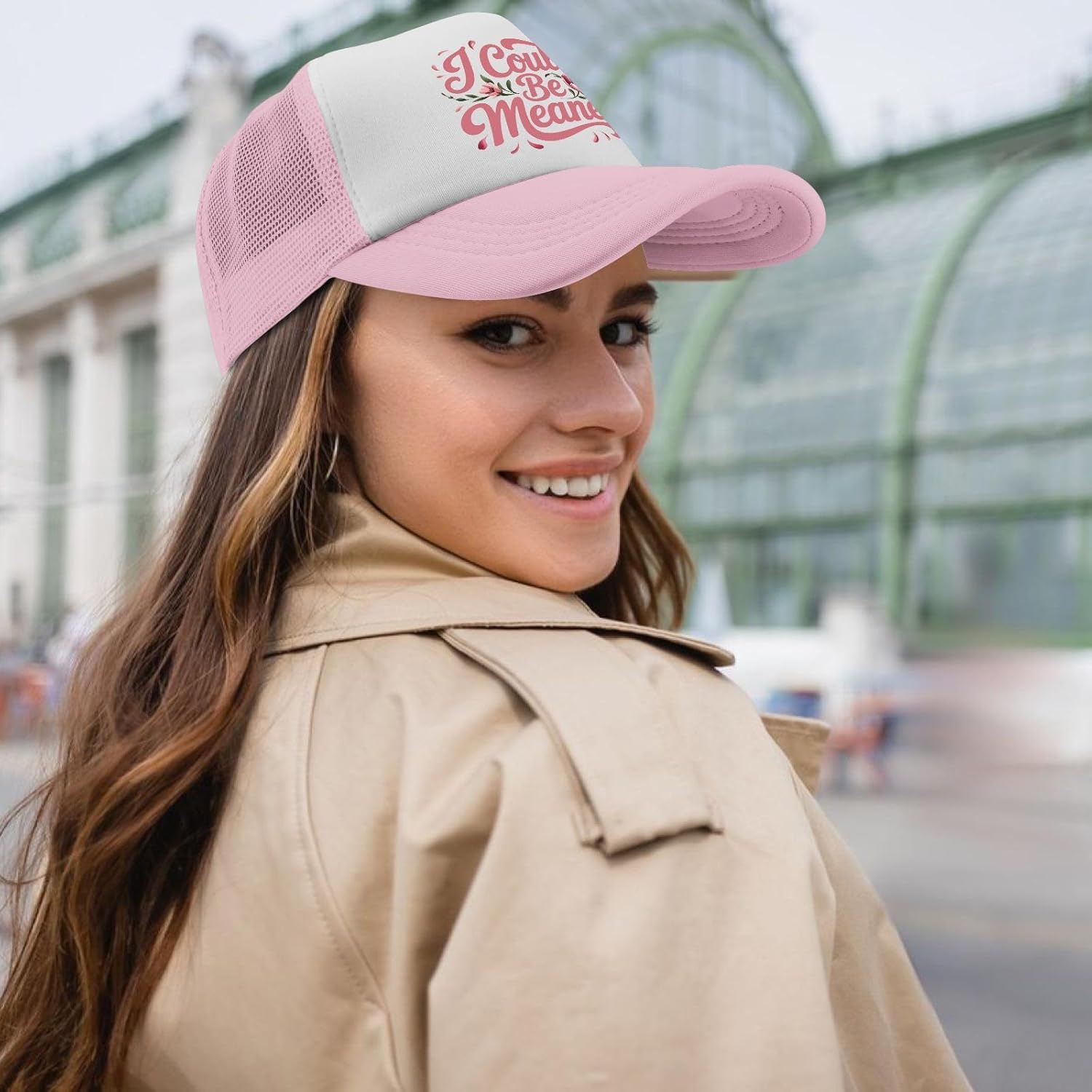 I Could Be Meaner Golf Hats Camping Cap for Grandma - Image 5