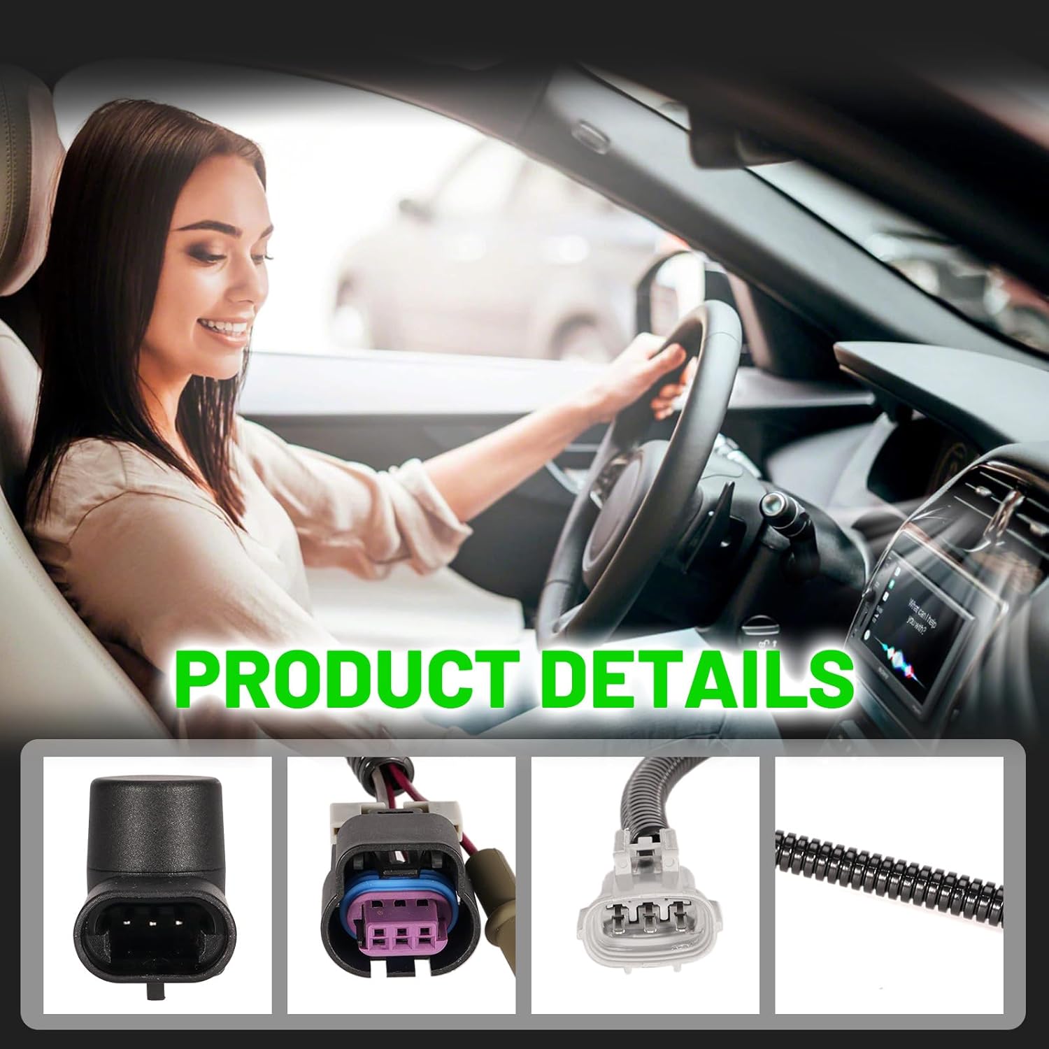 LEAPTREND FH677-SSR AC A/C Compressor Sensor Compatible with 2005-2015 Toyota Tacoma 2.7L 4.0L, Automotive Air Conditioning Compressor Sensor