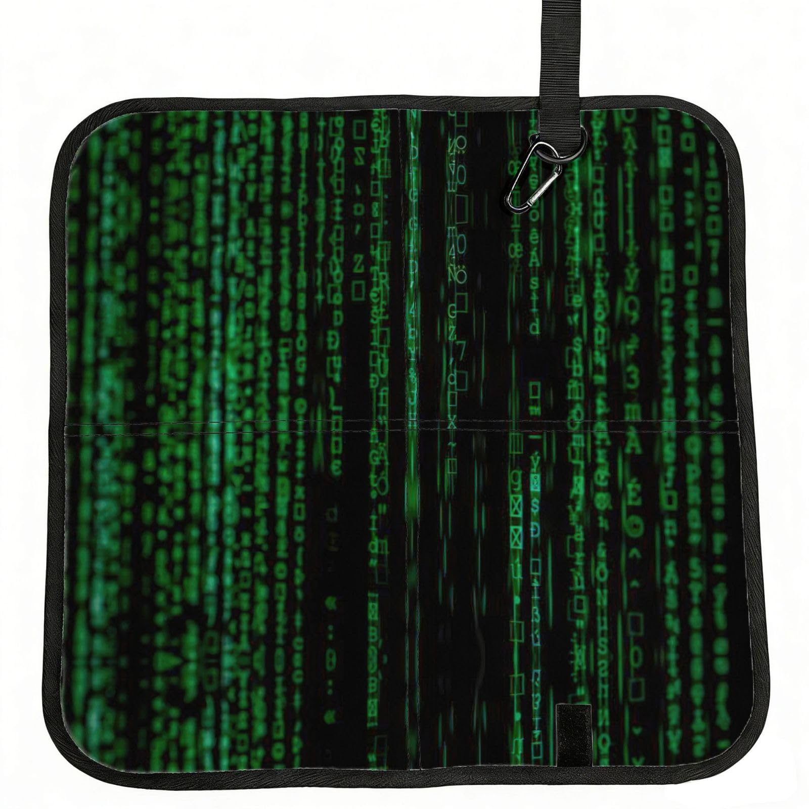 VCzsdff Hacker Era Print Portable Seat Cushion Folding Bleacher Pad Compact Picnic Sitting Mat Polyester 40cm