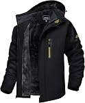 TACVASEN Men's Waterproof Fleece Liner Winter Coats Parka Mountain Windproof Warm Snow Ski Jacket with Multi-Pockets