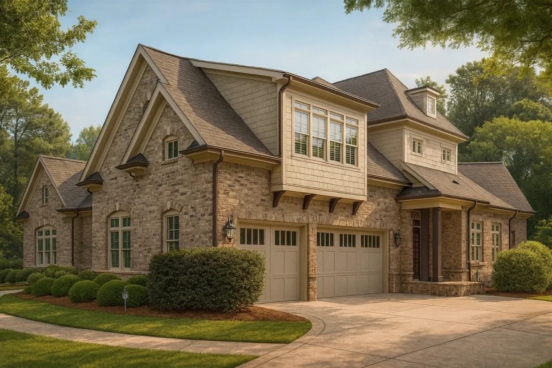 9-1095 HOUSE PLAN - Elegant 3-Story House Plan with CAD Blueprint and Designs