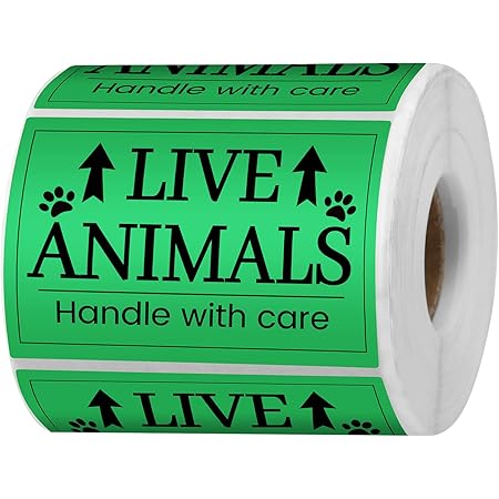 Amazon.com : 18 Pcs Live Animal Stickers for Airline Cargo Crates Live ...