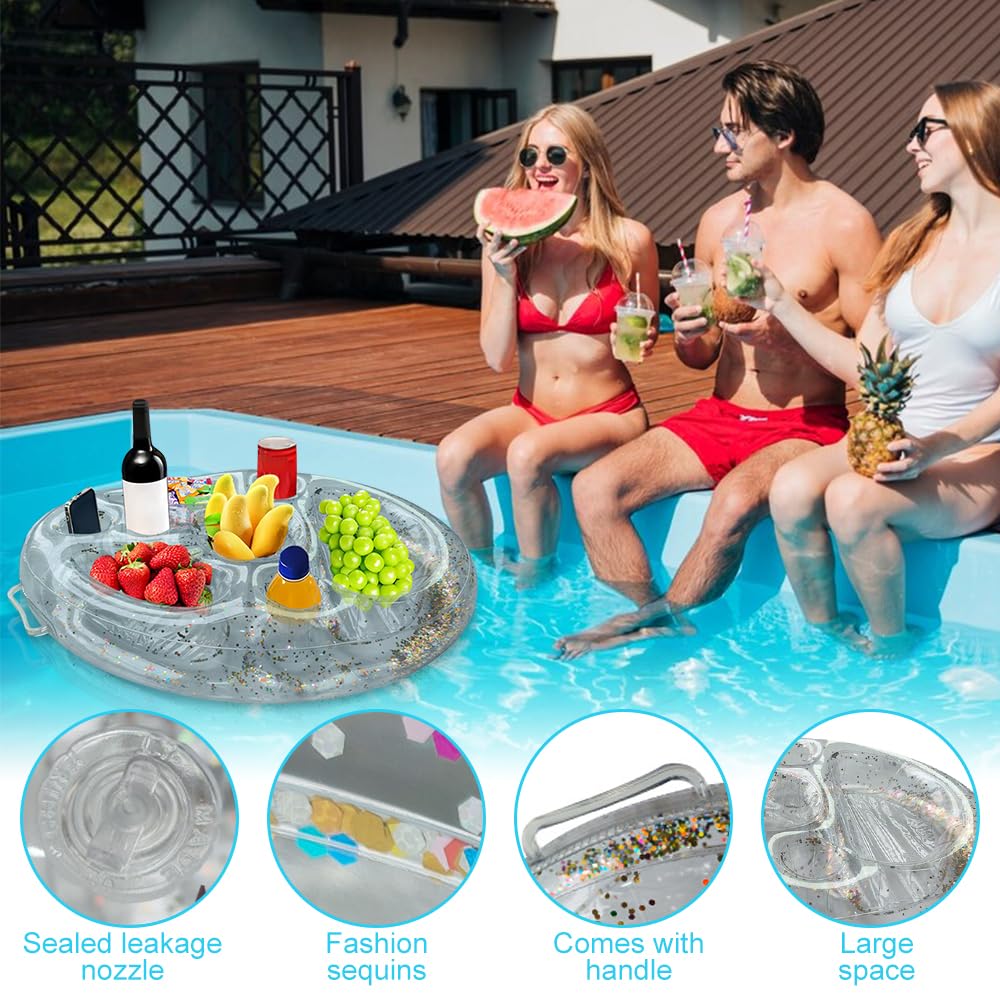 Portabibite Gonfiabile, Galleggiante Porta Bevande, Bar Piscina Portabottiglie Con 8 Fori, Porta Bevande Da Piscina, Portabottiglie Gonfiabile Per L'Estate All'Aperto Piscina Spiaggia