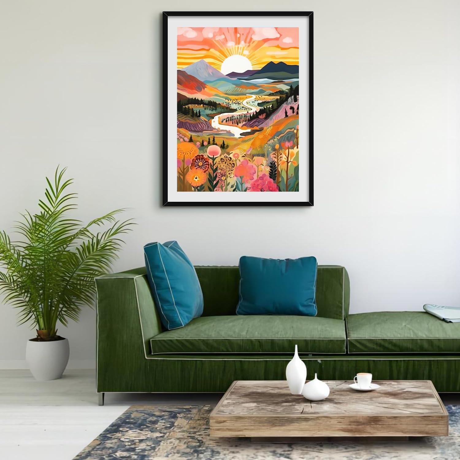 Musevial Kit De Broderie Au Point De Croix Estampé Avec Vue