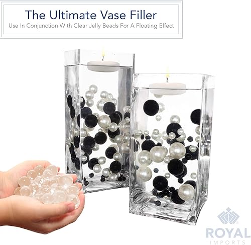 Miniatura 7 de Royal Imports Perlas sin agujeros para manualidades, centros de mesa, rellenos de jarrón, joyas de bricolaje, dispersión de mesa de boda, cuentas de