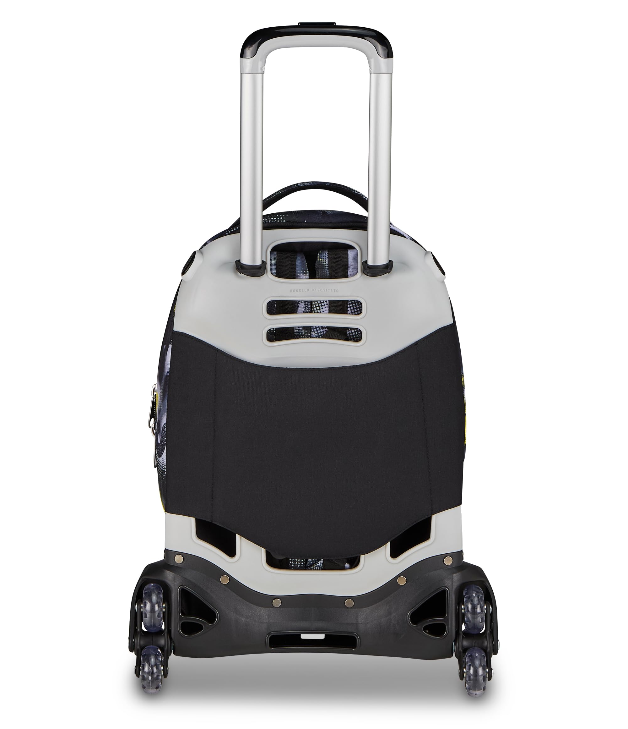 Seven Trolley Scuola Jack 8 Ruote Detach GOLDEN PAINT, Grigio, 43 L, Scomponibile, Zainetto staccabile, 4 in 1, Cross-over System, Tasche multifunzione, Scuola elementare e media, Bambini, Ragazzi