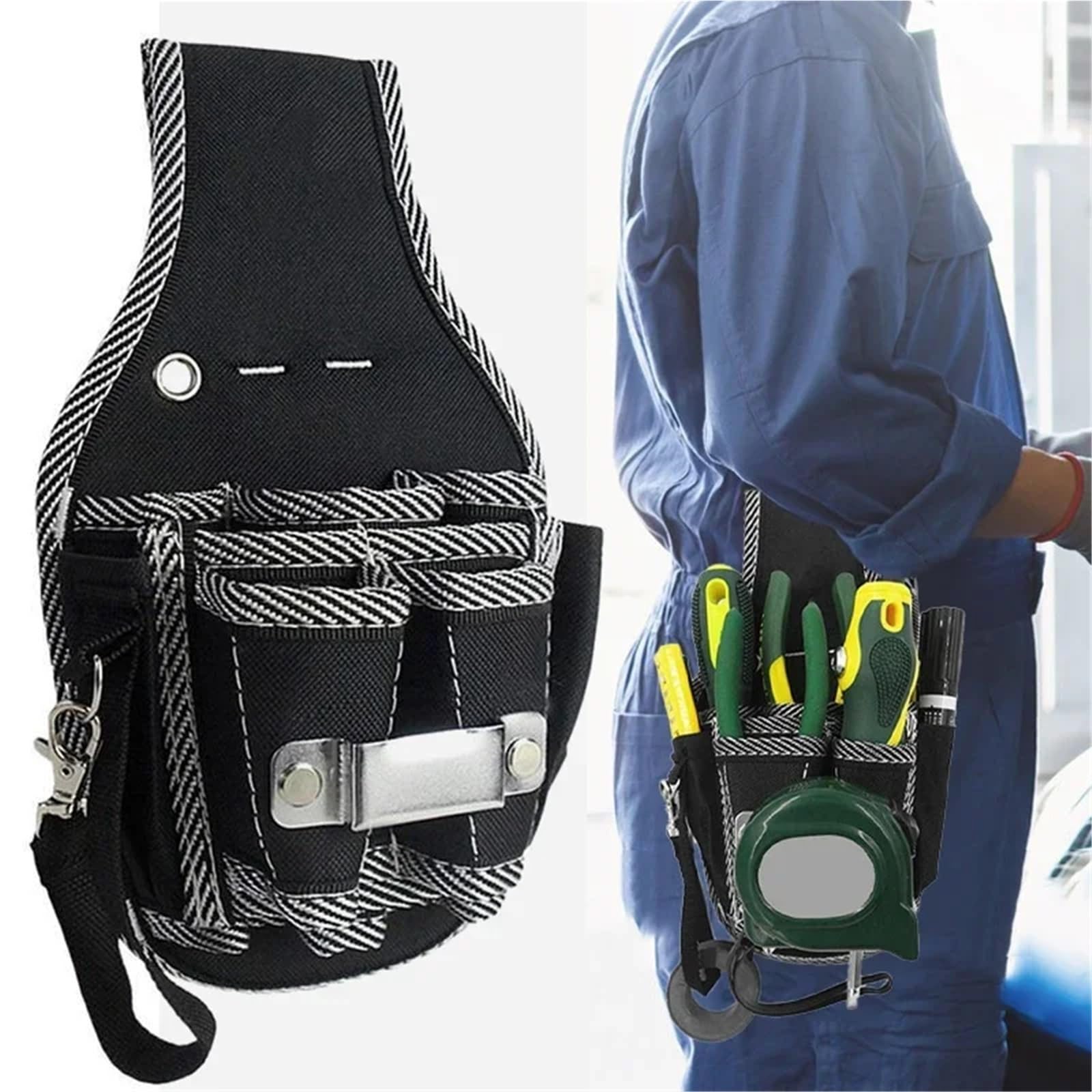 Bolsa de herramientas multifuncional, tela nailon, cinturón, Kit destornillador, soporte, bolsa, bolsillo, estuche for cintura electricista Para Carpintero Constructor