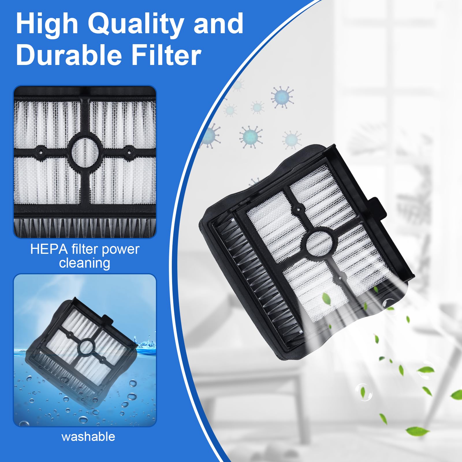 Pièces De Rechange Pour Rouleau De Brosse Et Filtre Hepa Pour Aspirateur Sec Et Humide Pour