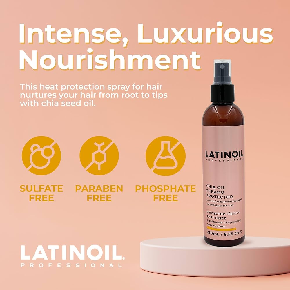 Amazon.com: LATINOIL Chia Oil Heat Protectant Spray For Hair