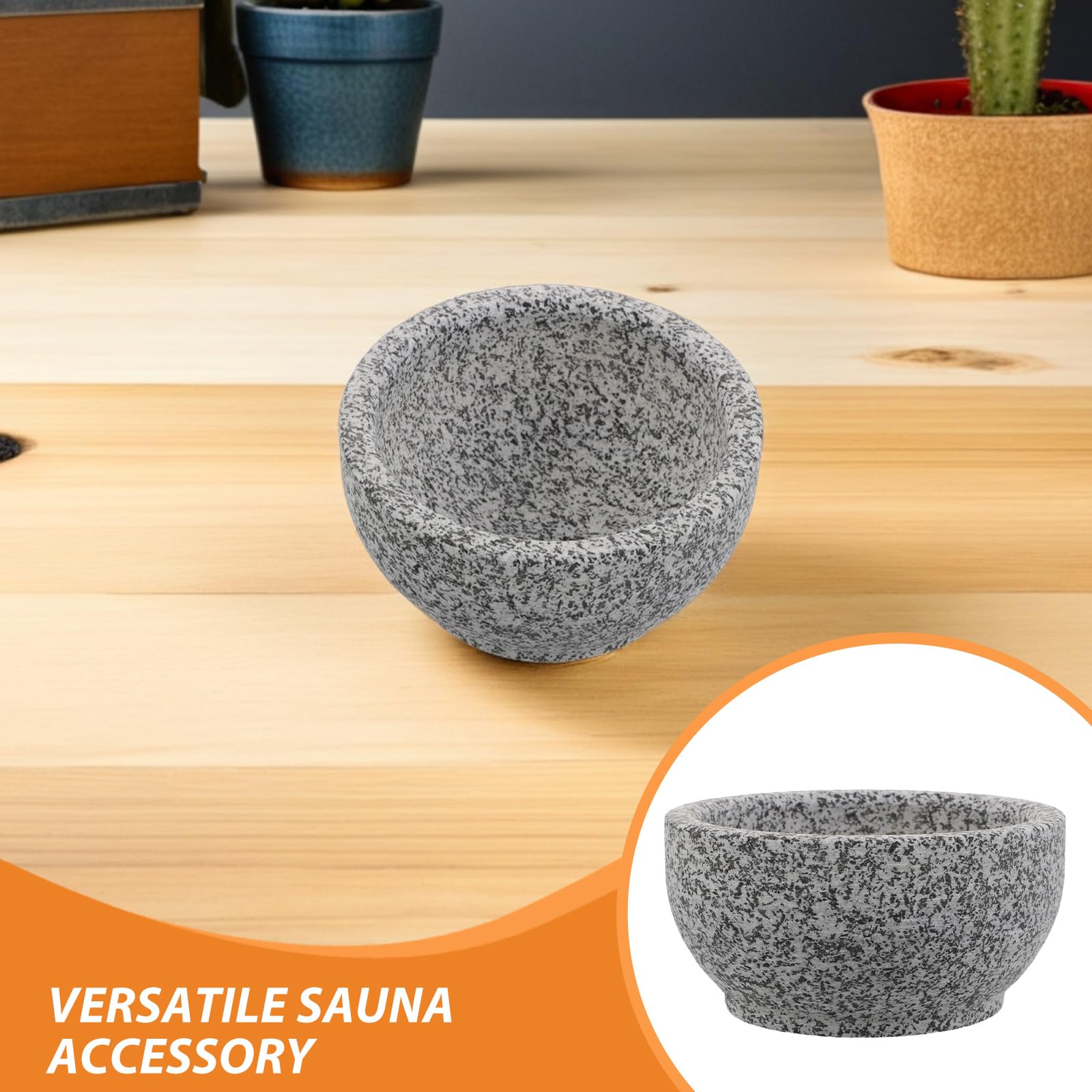 UKCOCO Naturstein Aromatherapie Duftdiffusor 14cm Hitzebeständig mit Saunaölhalter für Heimsauna und Dampfbad Geeignet für Entspannende Saunagänge