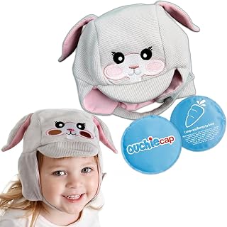 OuchieCap - Kids Earache Relief Cap, Soothes Headaches, Bumps and Bruises, Migraines, Sinus Pain & Discomfort. Hot or Cold Therapy. Reusable. Microwave Friendly. One Size Fits All.