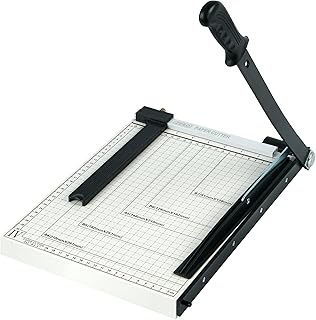 ZENO A4 Paper Cutter | Titanium Paper Trimmer | Scrapbooking Tool with Automatic Security Safeguard and Side Ruler for Craft Paper, Coupon, Label and Cardstock | White