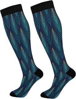 874 Crew Athletic Socks Jagged Edge Walking Socks Non Slip Dress Crew Socks Breathable Crew Socks For Hiking Running Travel 40cm