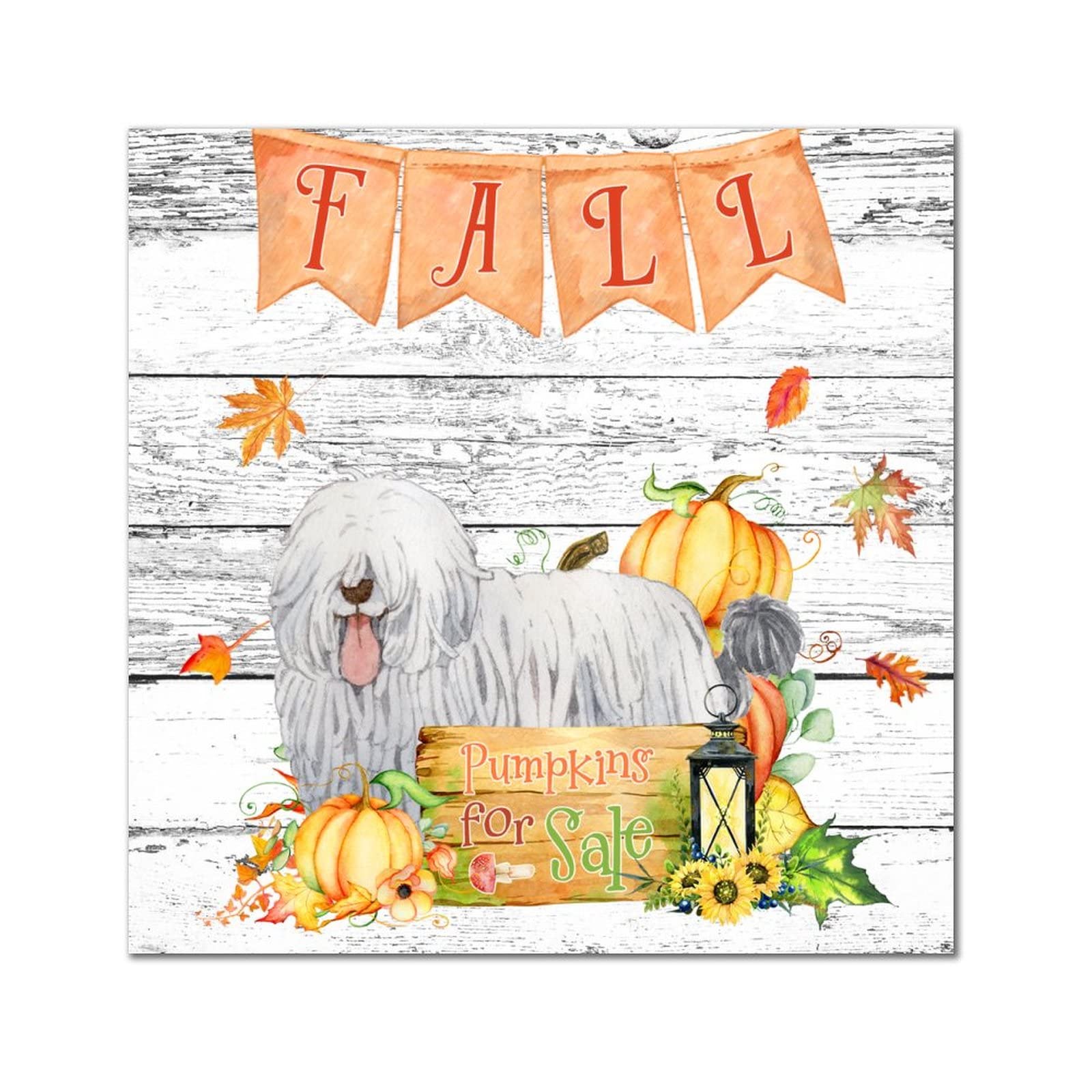 Plaque en bois Fall Pumpkins pour une ambiance d'automne au bureau