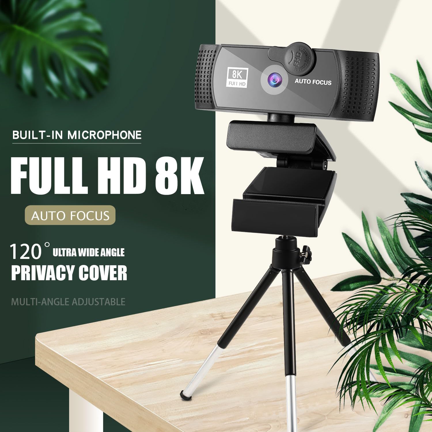8K 4K 1080P Full HD Web Camera Auto With Microphone USB Cam For PC Computer Laptop Video Mini(8K)