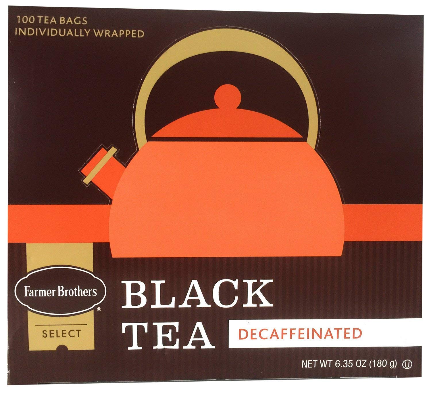 Farmer BrothersDecaf Tea Bags, Black Tea, 100 count