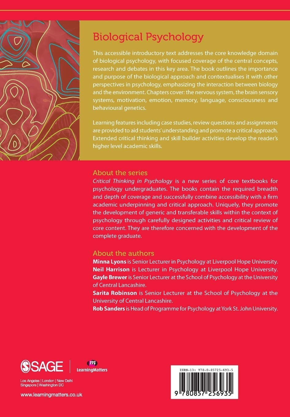 Biological Psychology (Critical Thinking in Psychology Series)