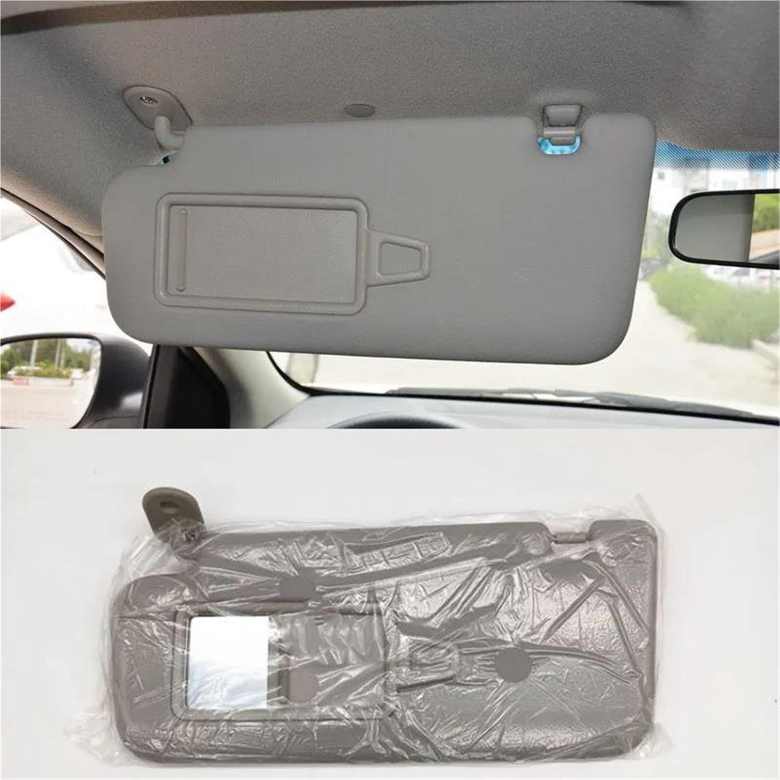 Auto Zubehör Mit Einem Make-up Spiegel Sonnenblende Gürtel Make-up Spiegel Sonnenschutz Für Kia Für Forte Fahranpassung(Beige Right)