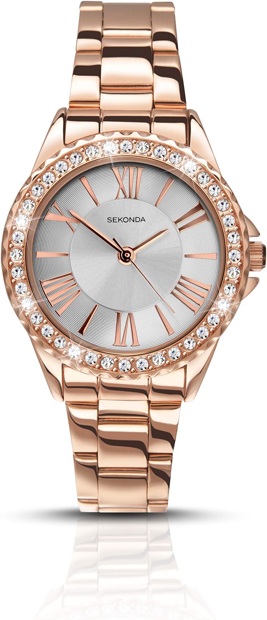 Womens Analogue Classic Quartz Watch with Stainless Steel Strap 2358.27