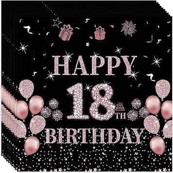 33PCS 40th Birthday Decorations Kit , Happy 40 Birthday Banner Party Supplies, Rose Gold Forty Year Old Birthday Balloon Backdrop Honeycomb Centerpiece Hanging