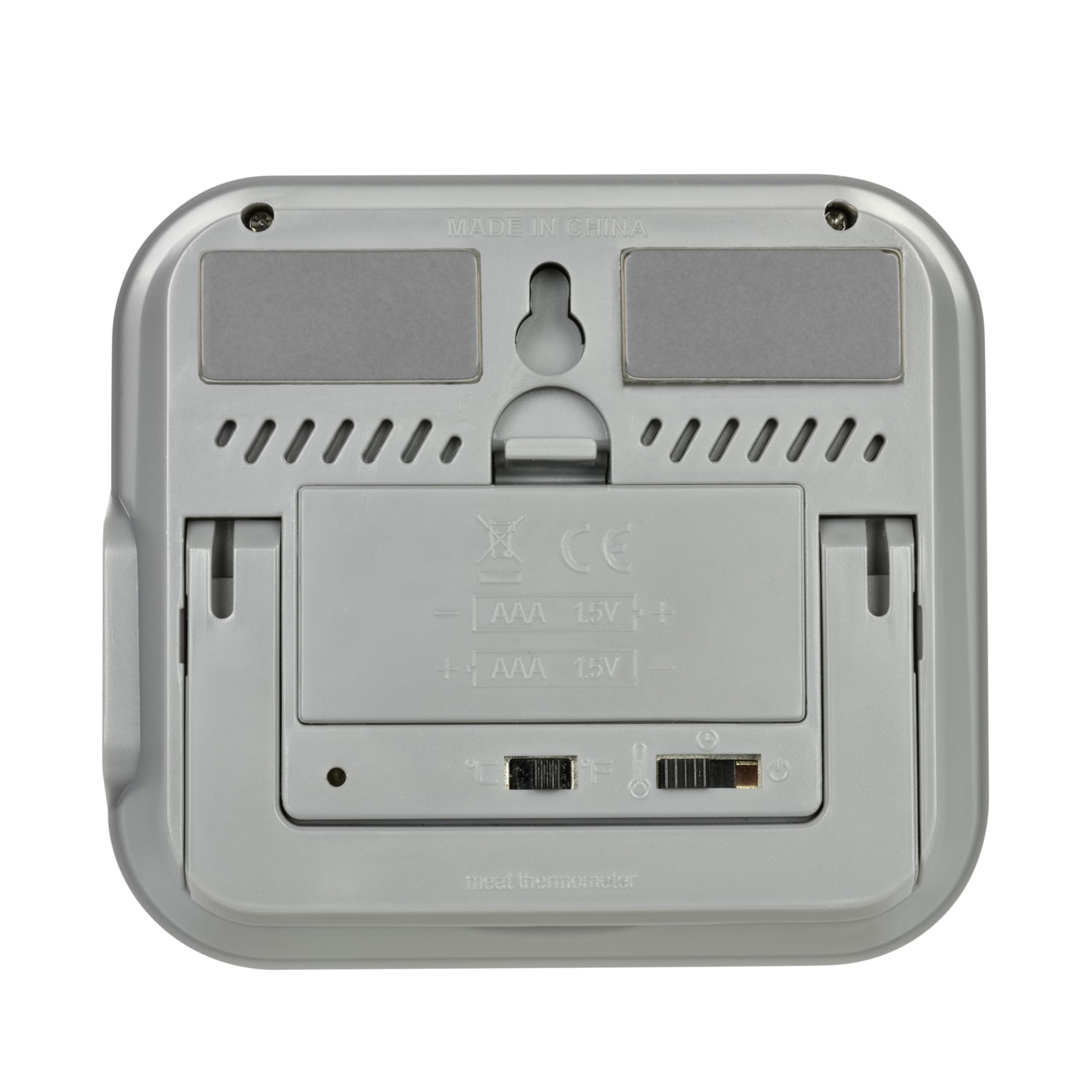 TFA Dostmann Termometro digitale per arrosti, 14.1516, con 2 sonde in acciaio inox, termometro per carne, fino a 300°C, con funzione di allarme, manzo/maiale/pollo/pesce (bianco con batterie)