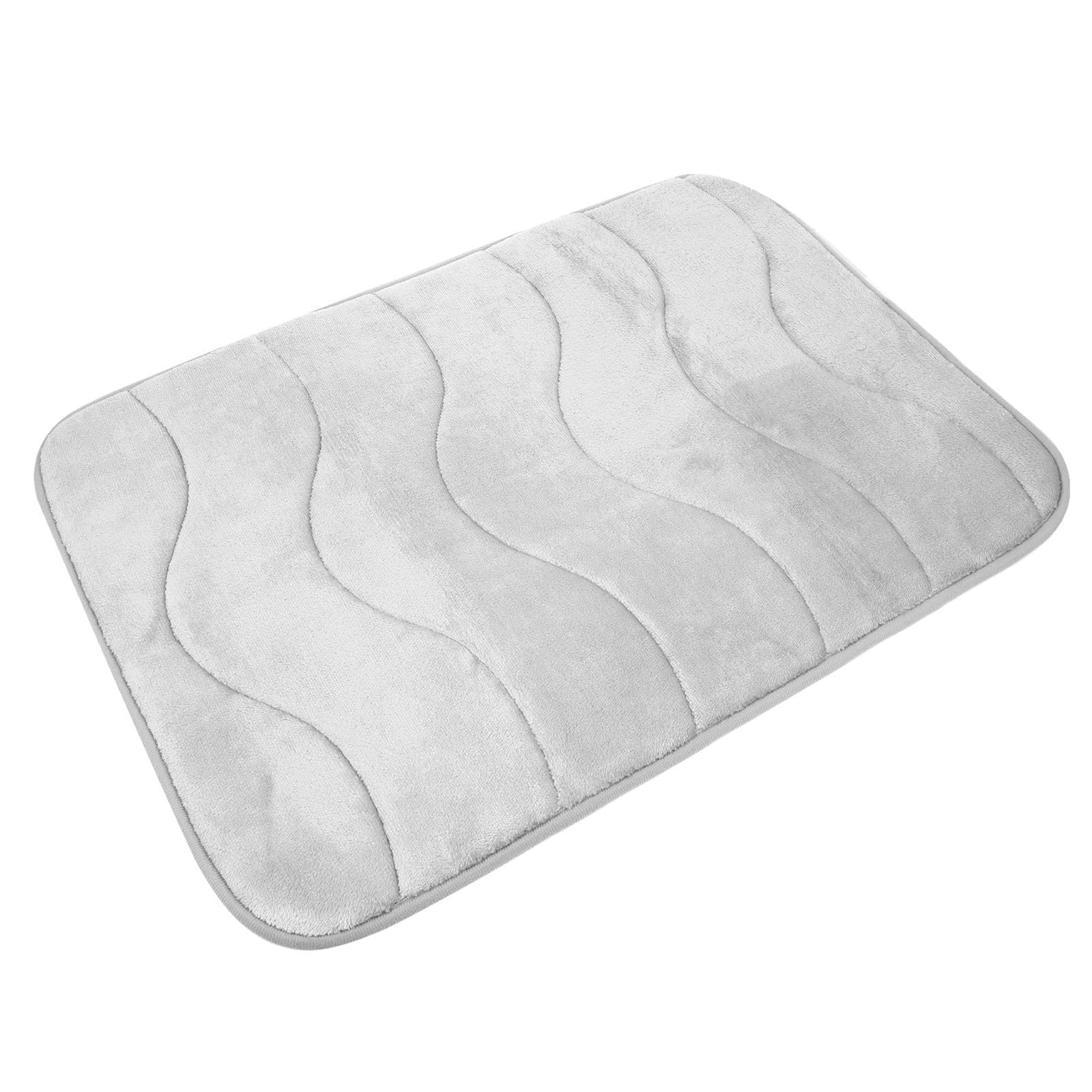 Alfombra de baño de franela absorbente y espuma viscoelástica lavable