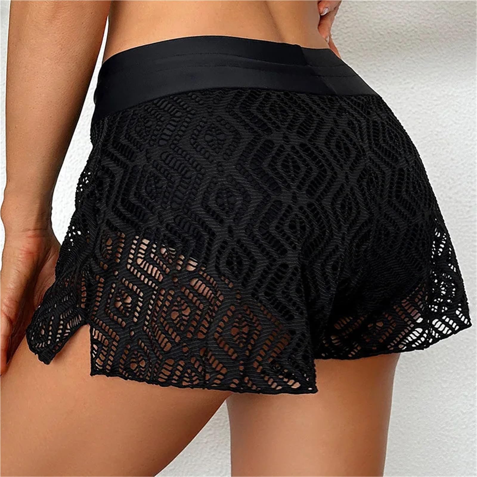 Slip Bikini da Donna, Sexy, in Rete, for la Spiaggia, con Pantaloncini Bagno Traforati per Spiaggia e Piscina