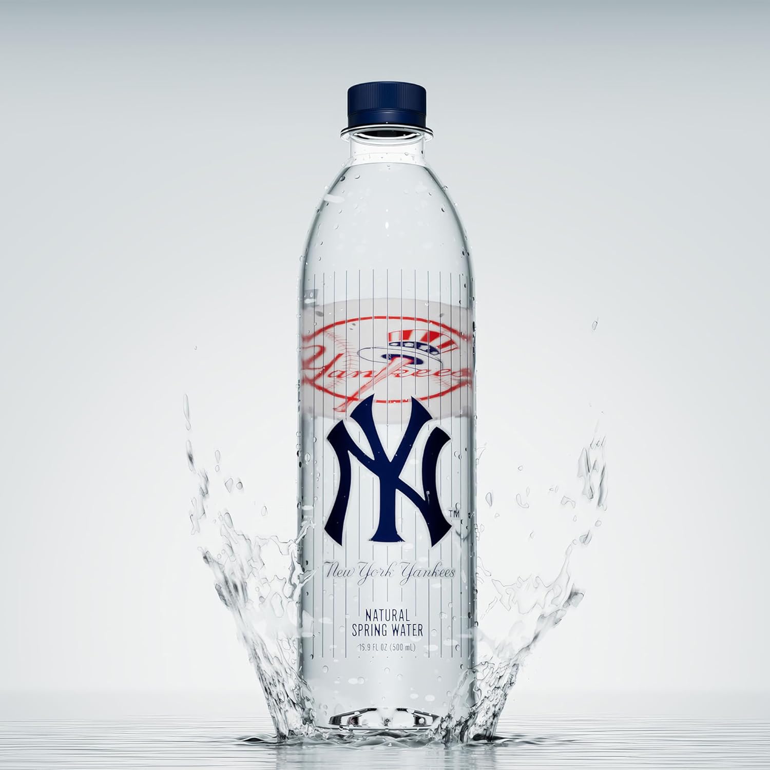 Pulse+ New York Yankees Natural Spring Water - Natural Sports Bottle Pack - Recyclable and BPA-Free - 24 Pack