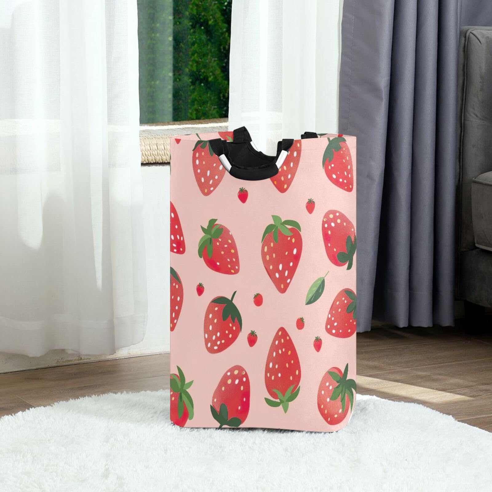 Jihqo Laundry Hamper Basket St Patrick's Clover Pattern Collapsible Nursery Storage Bin Waterproof Clothing Baskets for Home Bedroom Bathroom Washing Room