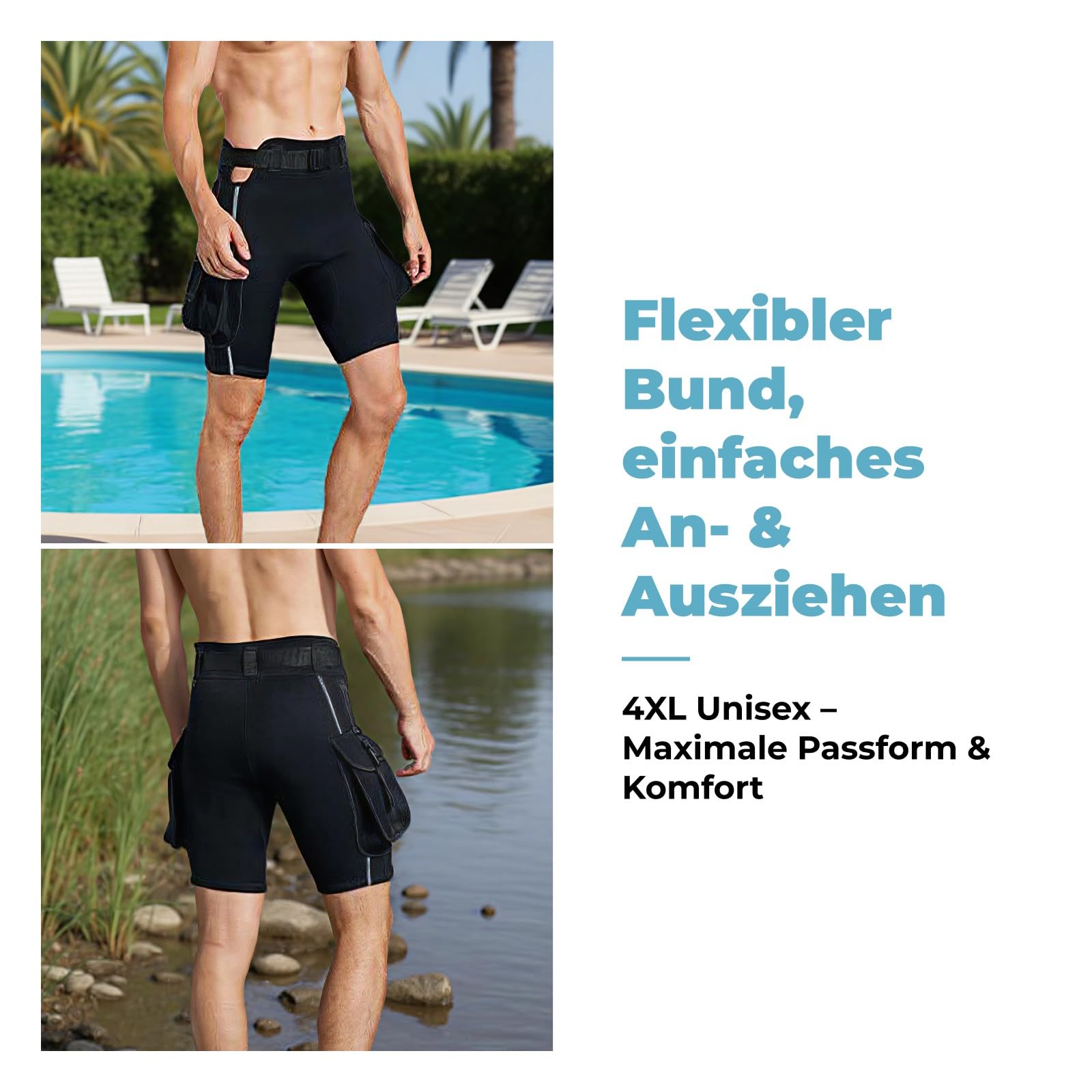 Baoblaze Tauchshorts Neoprenanzughosen, Neopren-Shorts für Herren, Tauchhosen zum Kajakfahren, Schwimmen, Wassersport, Herren, Damen