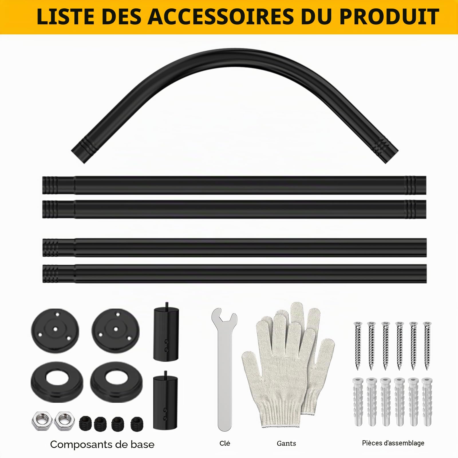 Tringle à Rideau de Douche L Forme, Barre De Douche Angle en Acier Inox, 75x170 cm Barre Rideau Douche Noir Réglable avec Anneaux, pour Salle de Bain Baignoire Vestiaire