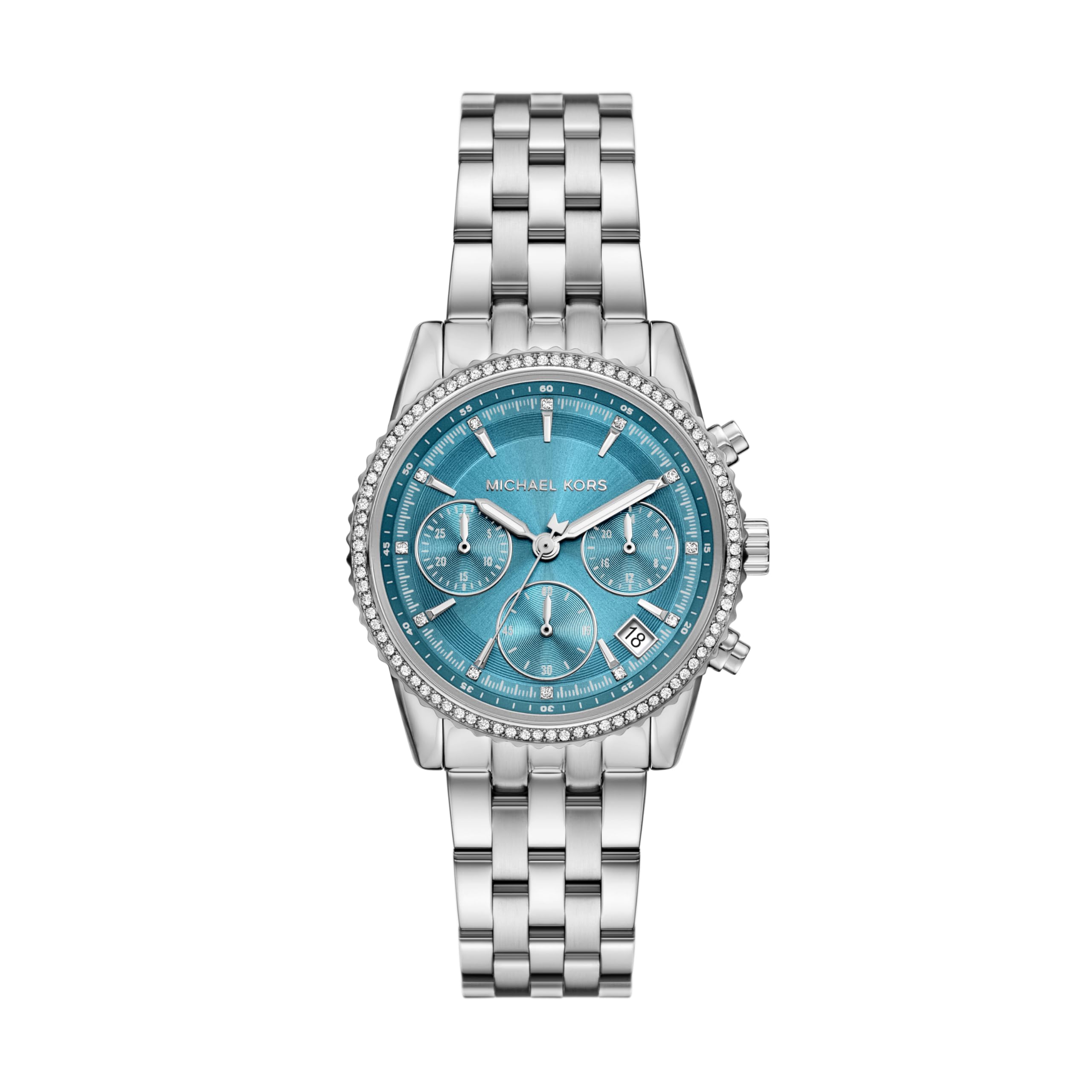 michael kors women's chronograph watch stainless steel crystal