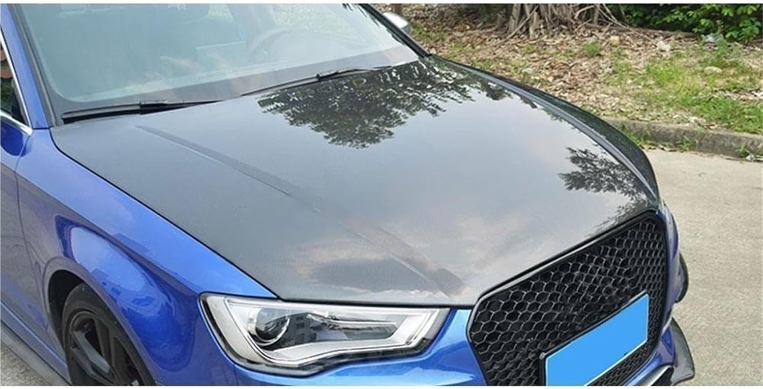 Carbon Fiber Car Front Engine Hood Bonnet Cap Trim Cover Compatible With A3 S3 2013-2018 Car Styling