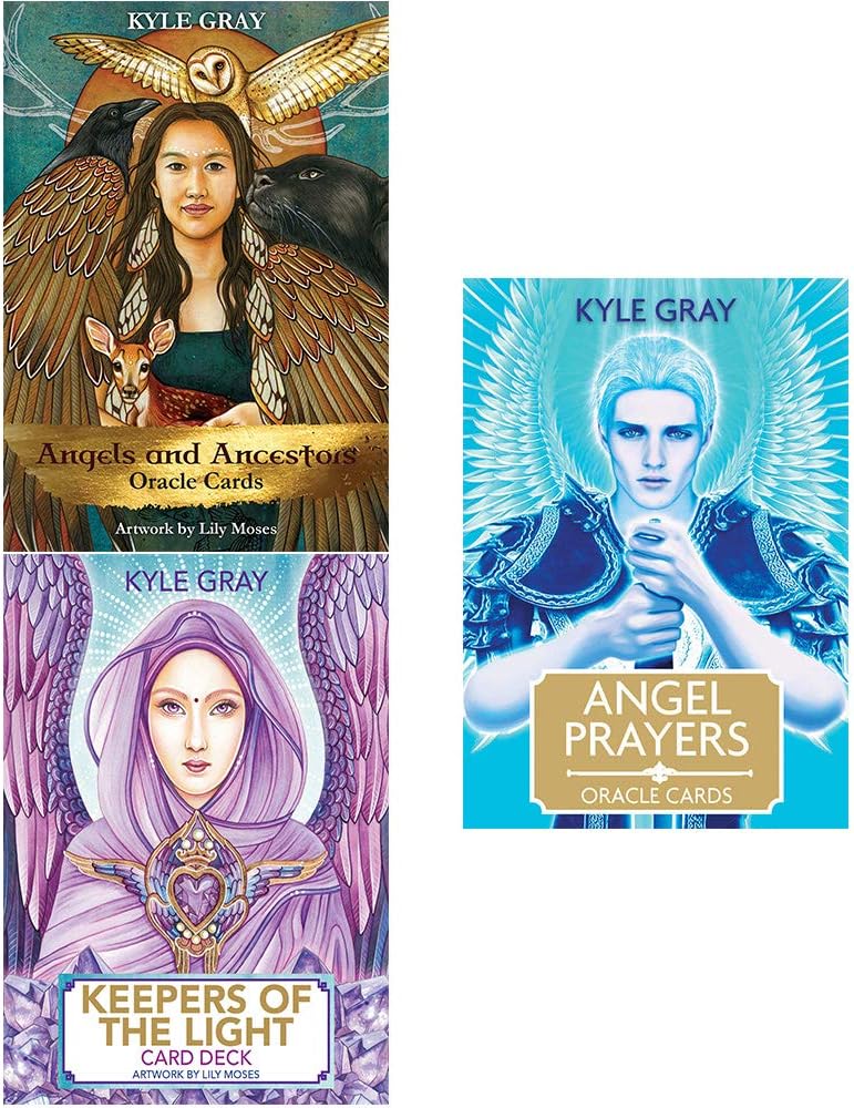 Kyle Gray Oracle Cards Collection Set (Angels and Ancestors, Keepers of the Light, Angel Prayers) Cards
