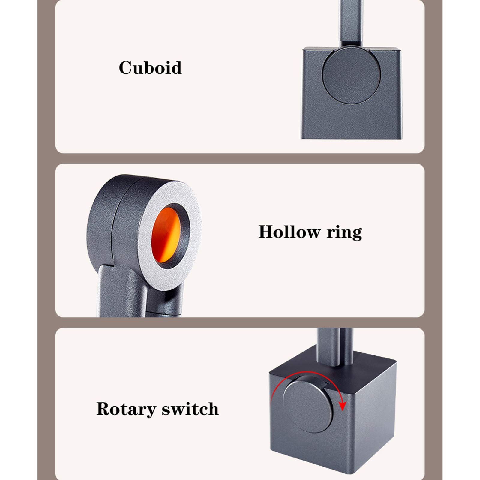 Lampa stołowa do czytania Kreatywna lampa biurkowa LED 10W Ściemniana lampa biurkowa, przełącznik przycisków, minimalistyczna składana lampa do czytania, studiowania, pracy lampka biurkowa